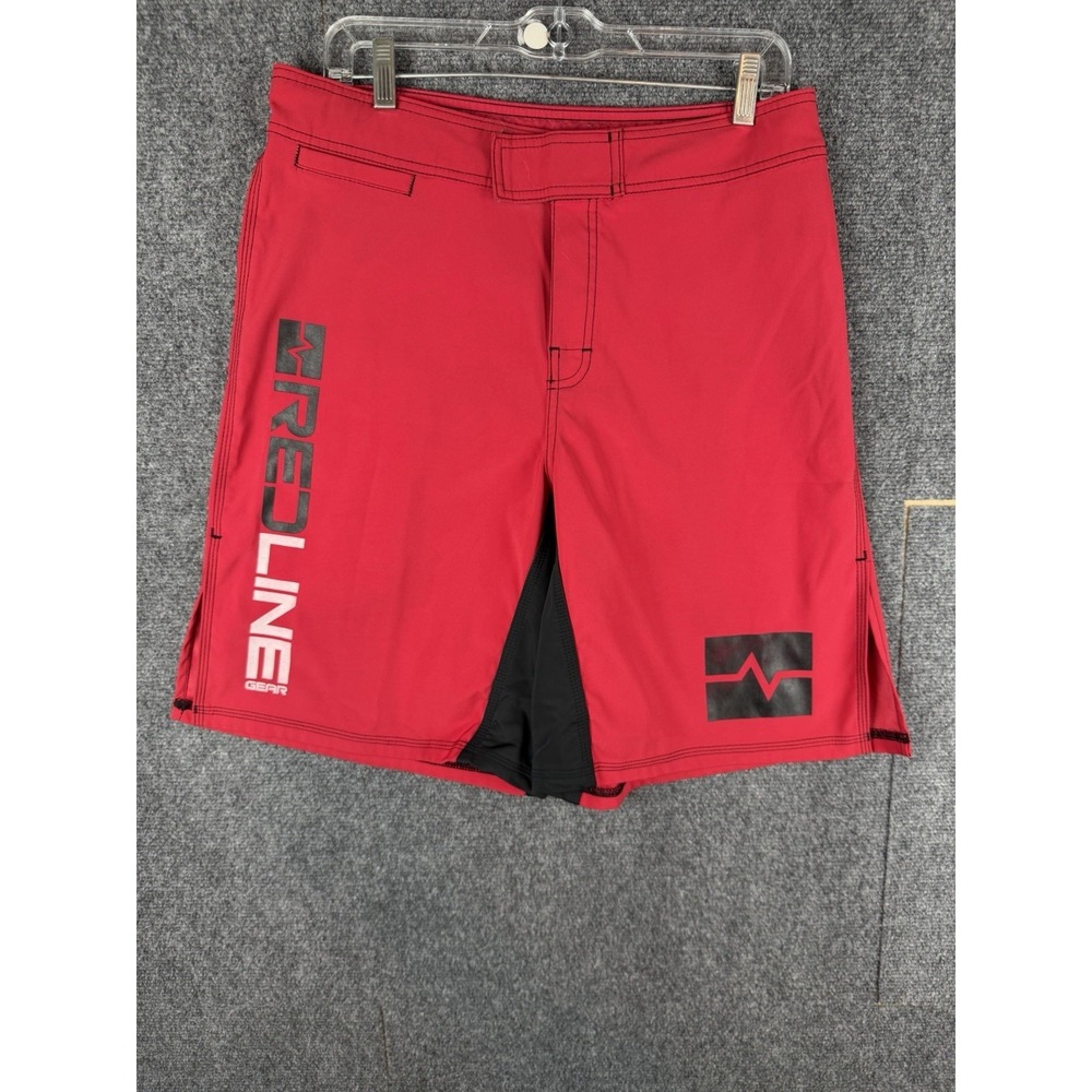Vintage Redline MMA Shorts Men's 32 Red Drawstring, BJJ, Kickboxing